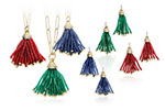  Precious Ruby, Emerald and Sapphire Tassels in CASSIS® Textured 18K Yellow GoldLong Link Necklaces and Signature Earrings… It’s “The Art of Color” 