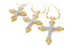 Diamond Dot and Pavé Crosses